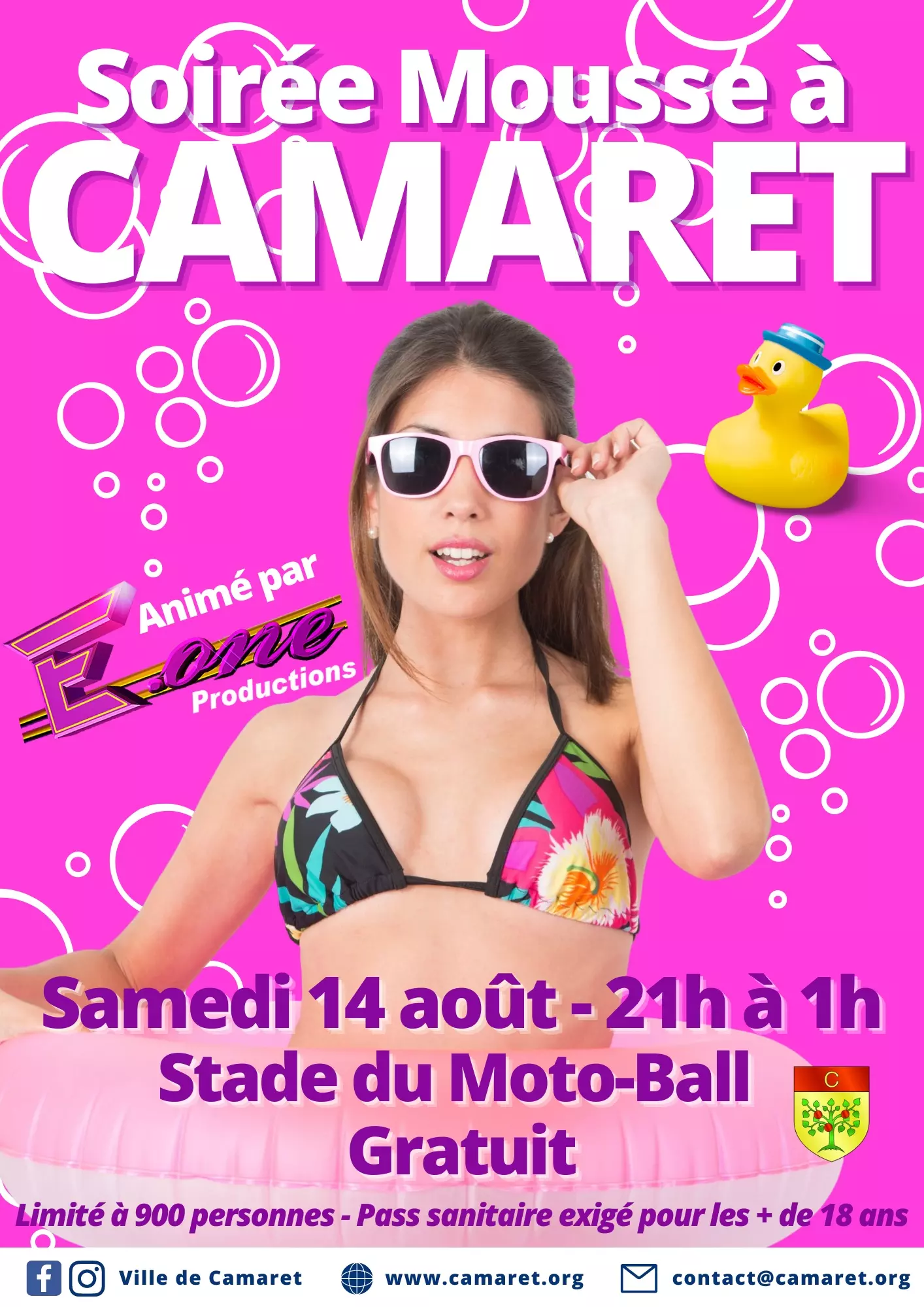 Soirée mousse à Camaret le samedi 14 août de 21h00 à 1h00 au Stade du Moto-Ball