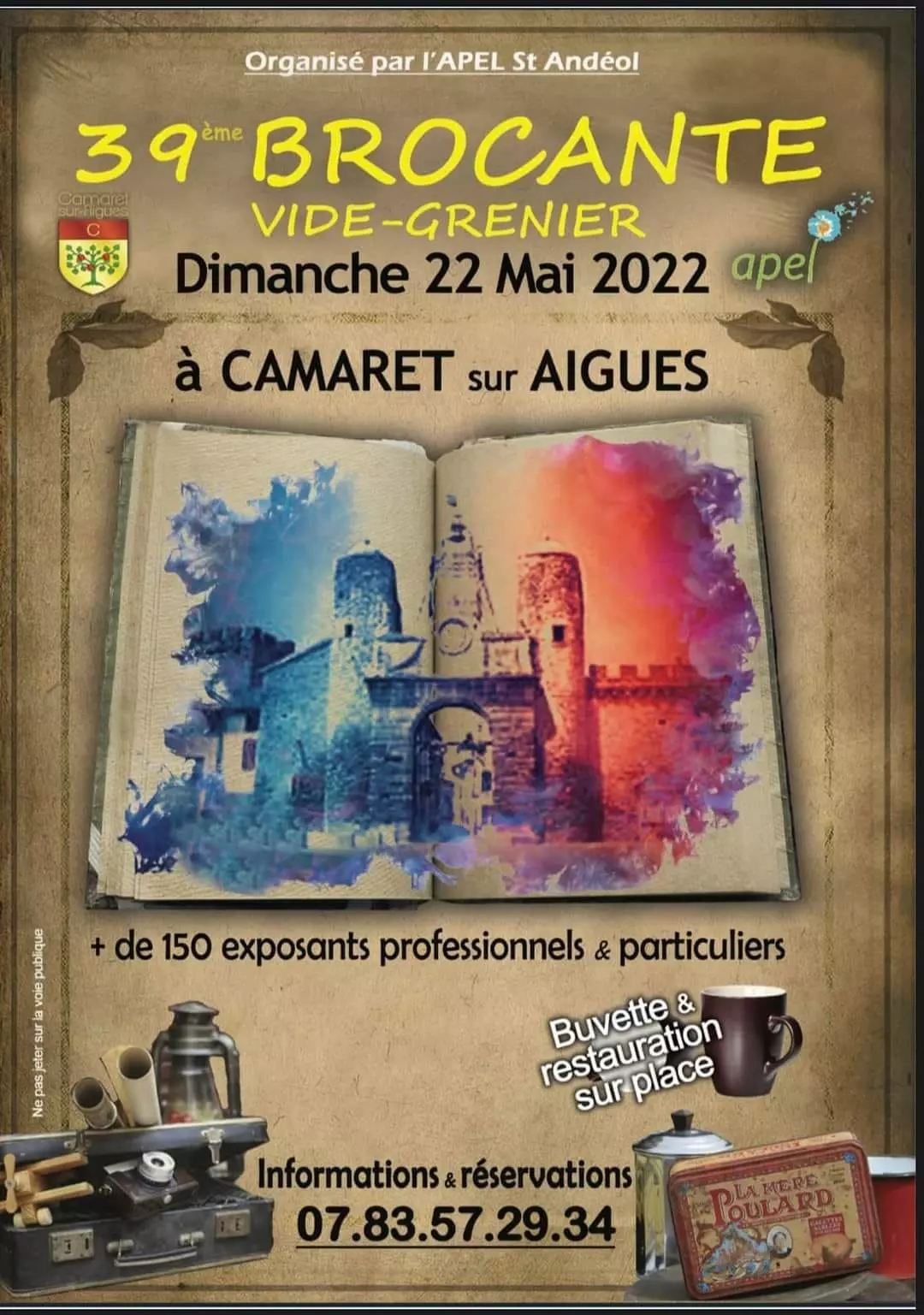 39ème brocante de l'APEL Saint Andéol le dimanche 22 mai 2022