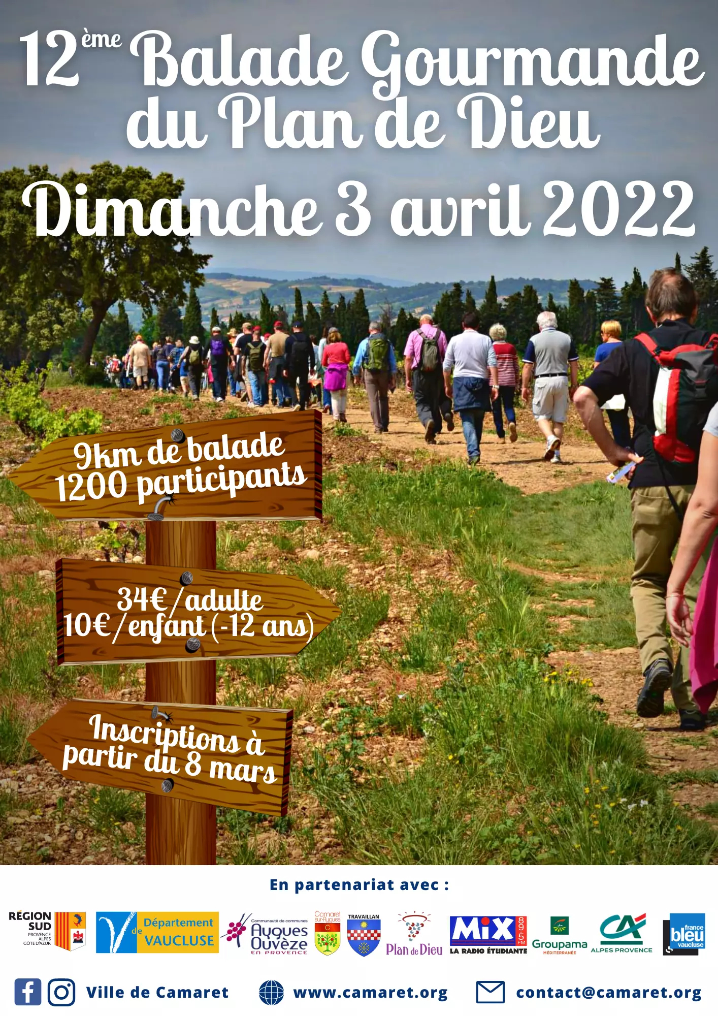 12ème Balade Gourmande du Plan de Dieu le dimanche 3 avril 2022