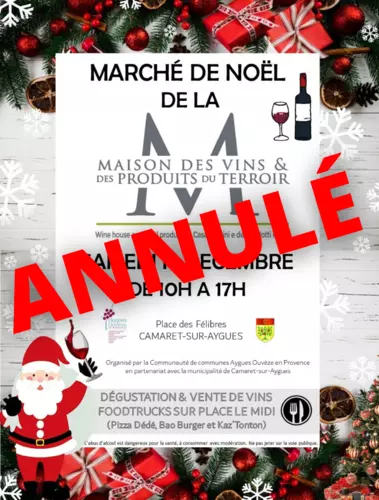 Marché de Noël de la Maison des vins le samedi 18 décembre de 10h00 à 17h00