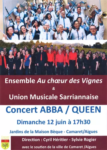 Concert ABBA / QUEEN le dimanche 12 juin 2022 à 17h30 dans les jardins de la Maison Bèque à Camaret