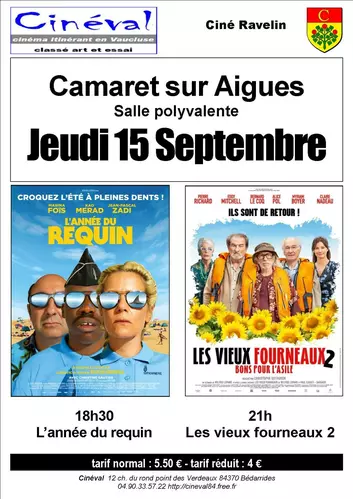 Séances du Ciné-Ravelin du jeudi 15 septembre