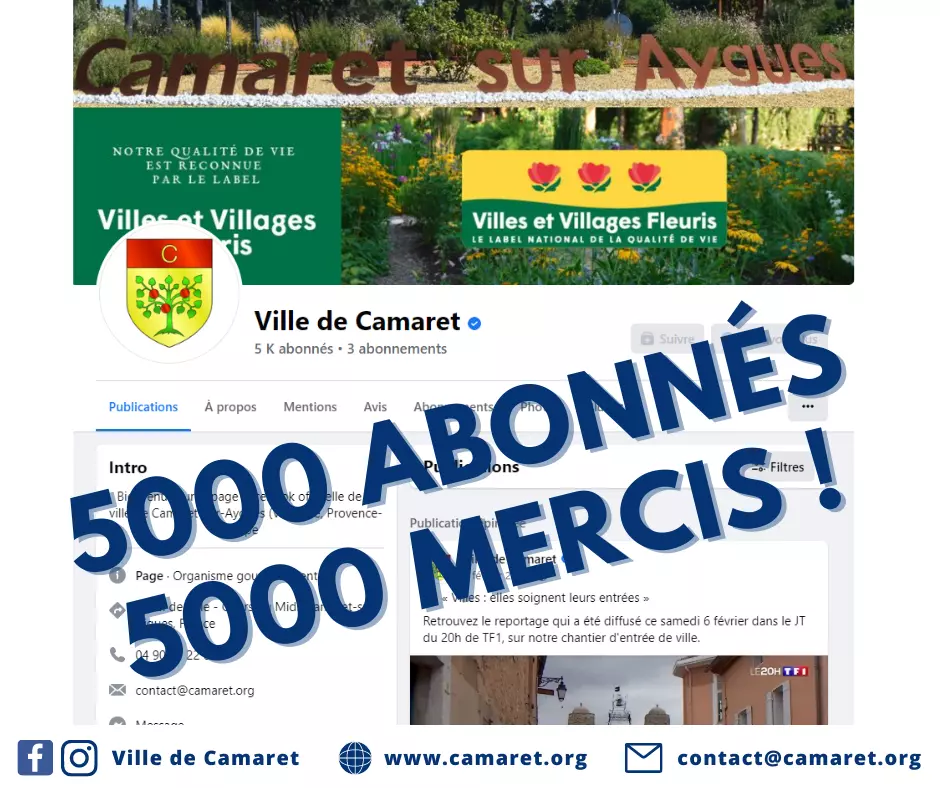 5000 abonnés sur notre page Facebook : un nouveau cap vient d'être franchi !