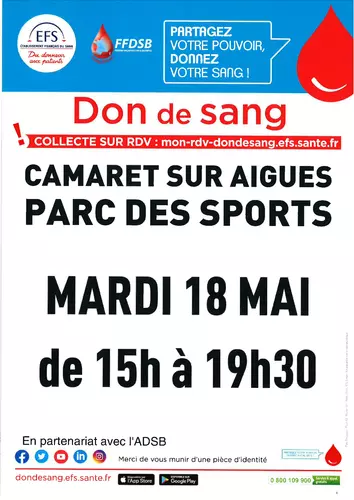 Prochaine collecte de don de sang