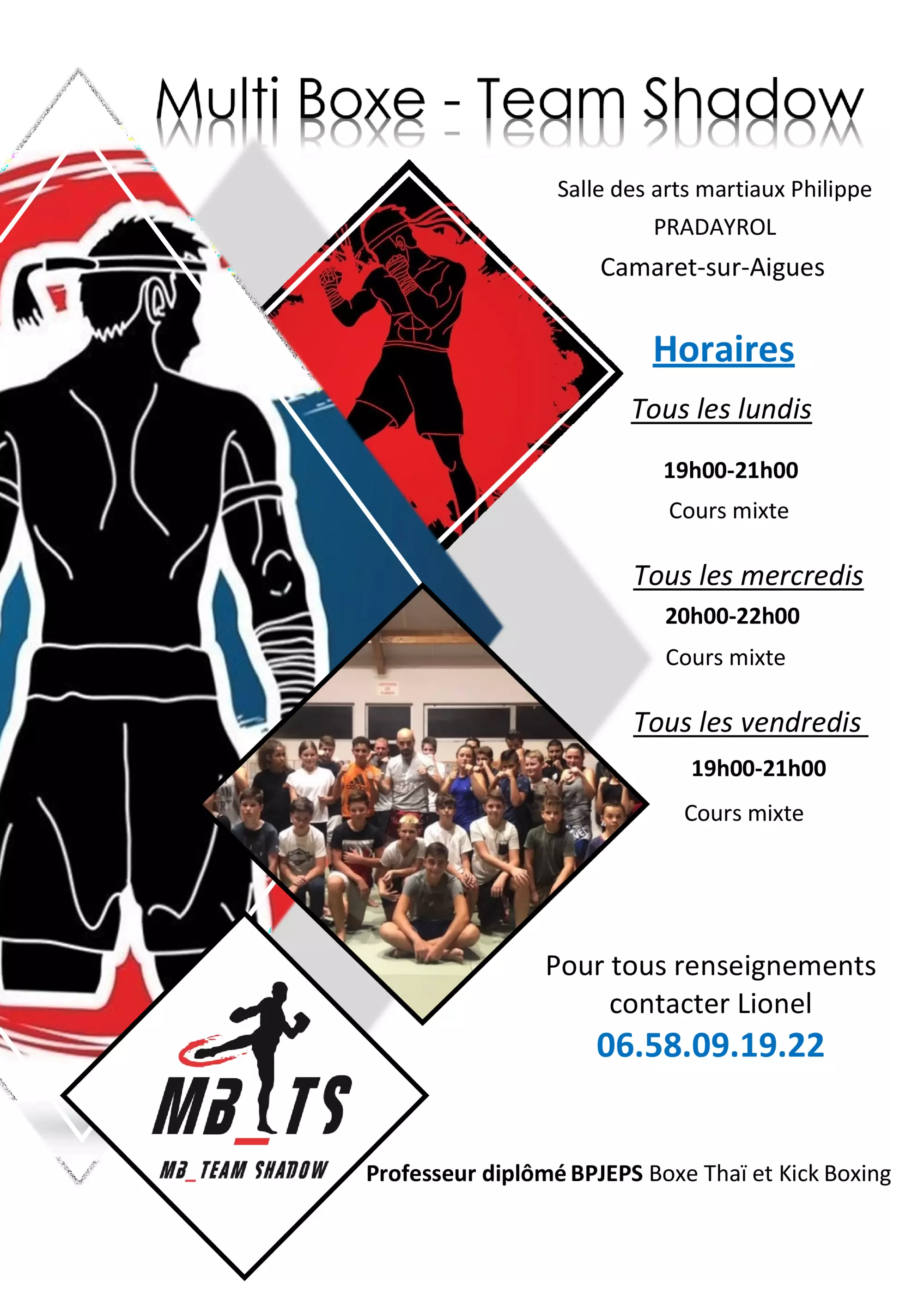 Informations de la MB_Team Shadow, le club de boxe de Camaret