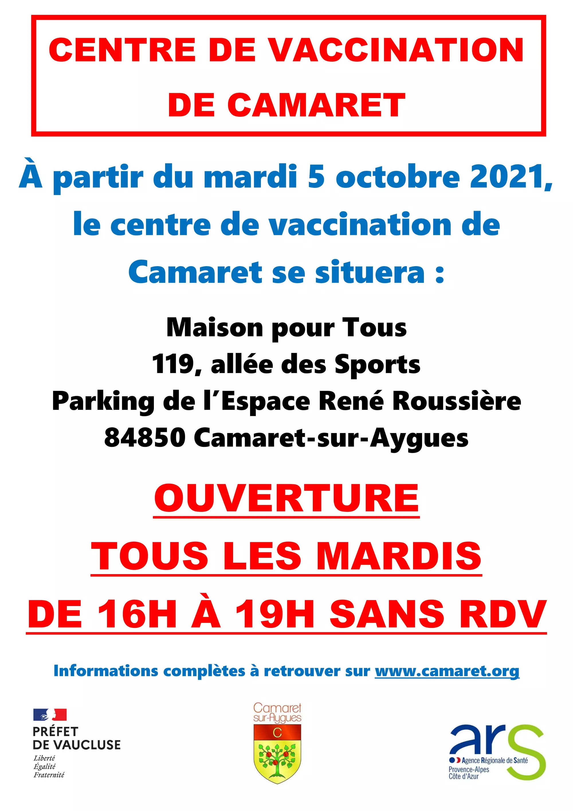 CENTRE DE VACCINATION DE CAMARET