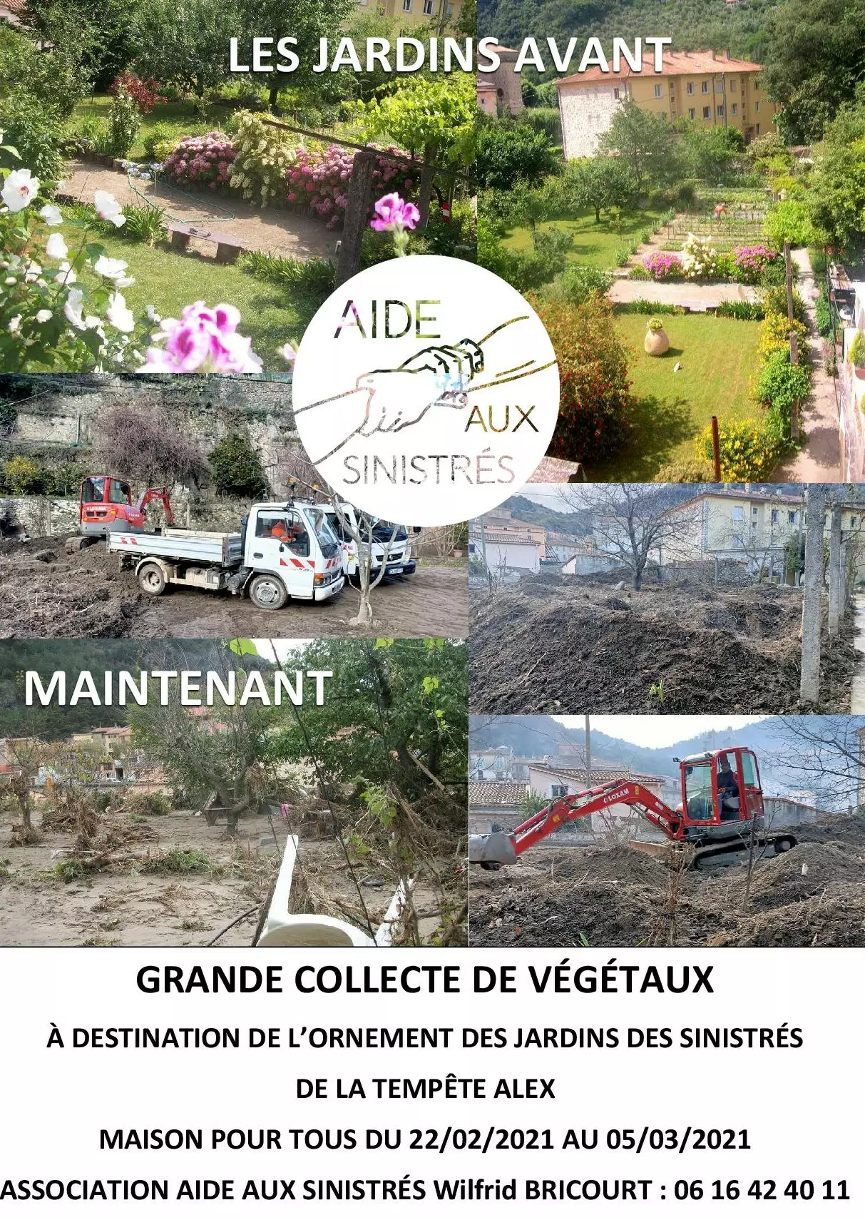 Grande collecte de végétaux organisée par l'association « Aide Aux Sinistrés »