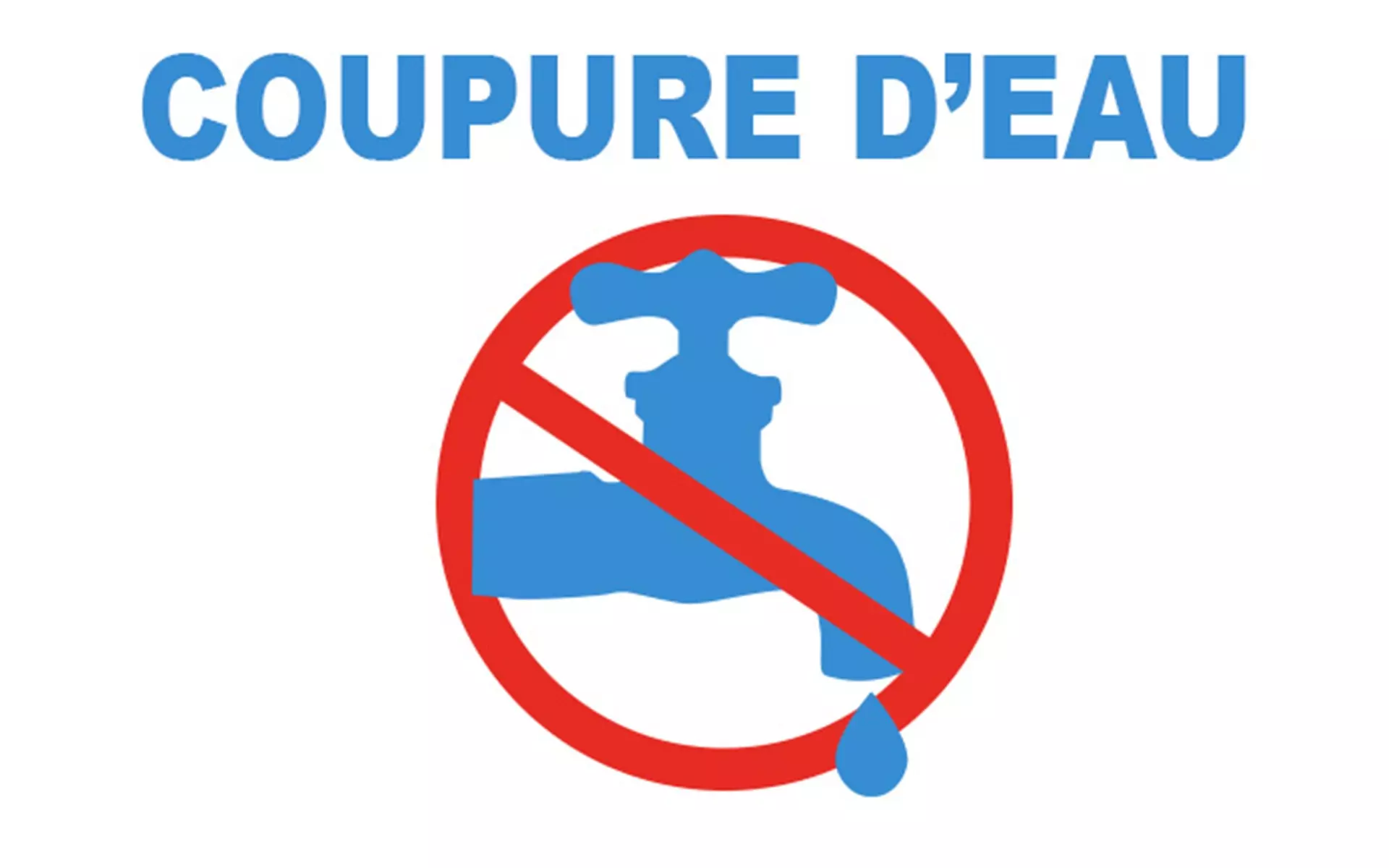 Coupure d'eau ce lundi 13 septembre 2021