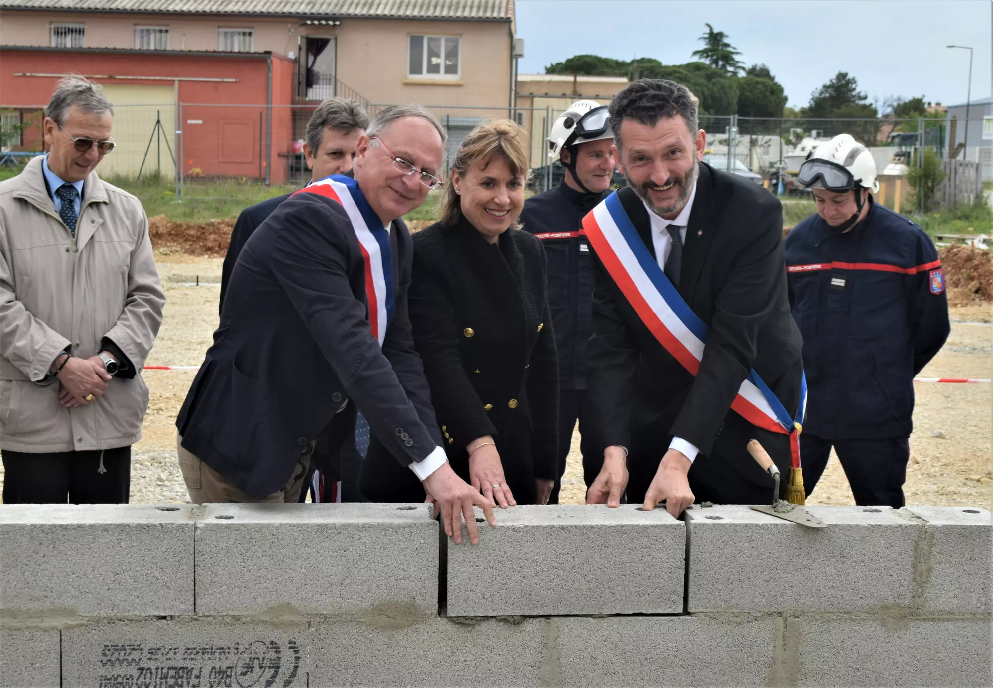 Pose de la première pierre du futur Centre de secours