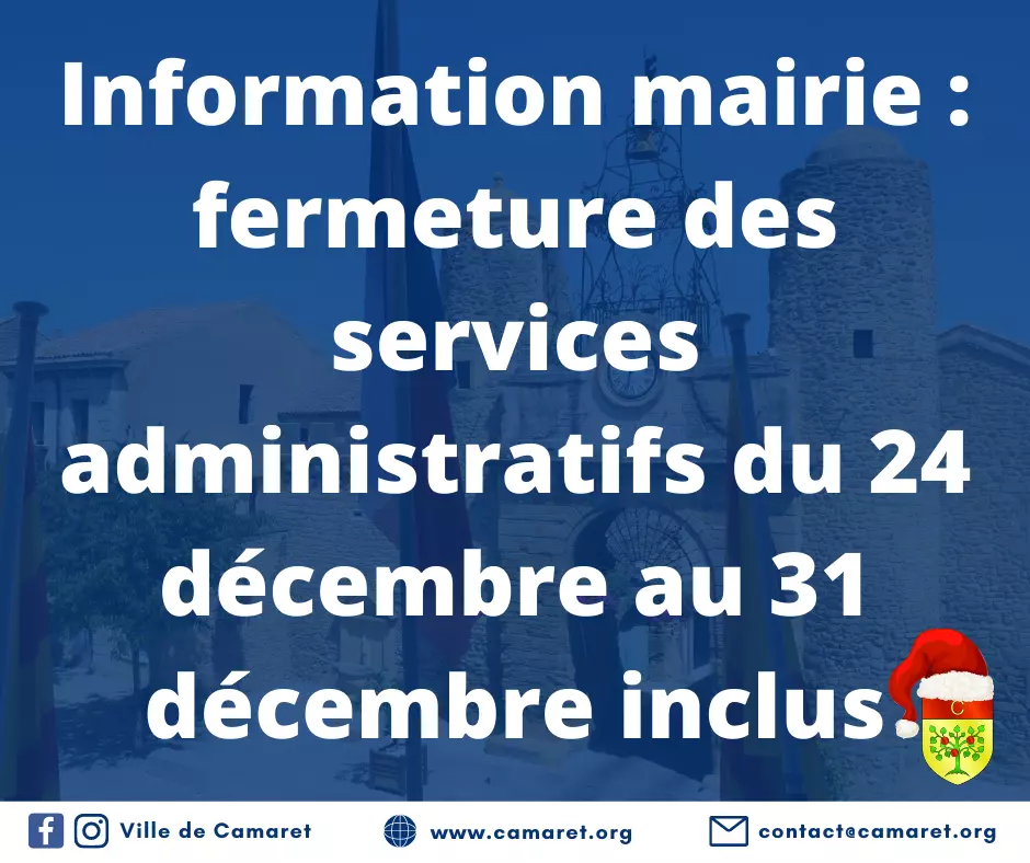 Permanences de la mairie entre Noël et le jour de l'an