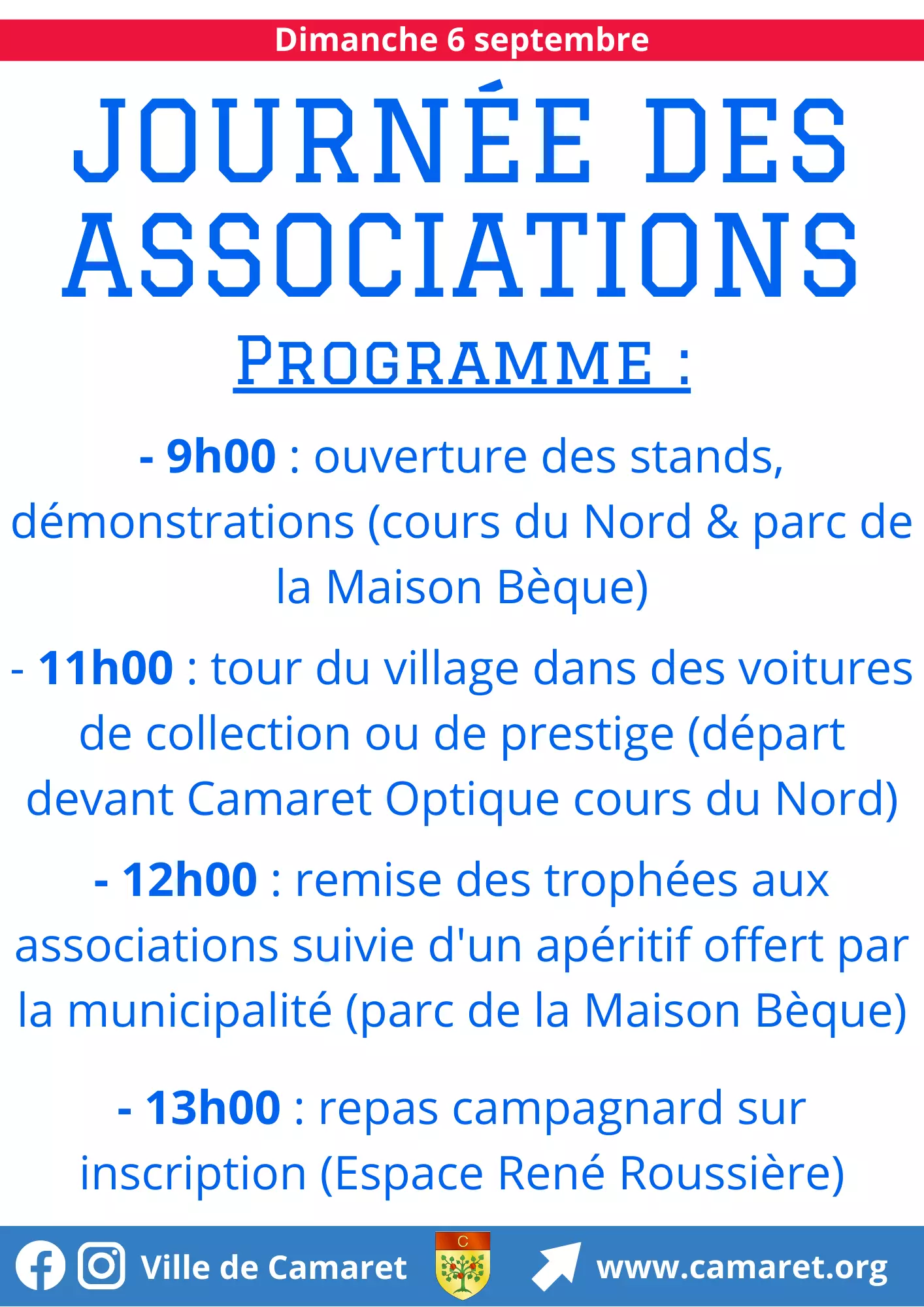 Journée des associations ce dimanche 6 septembre : découvrez le programme !