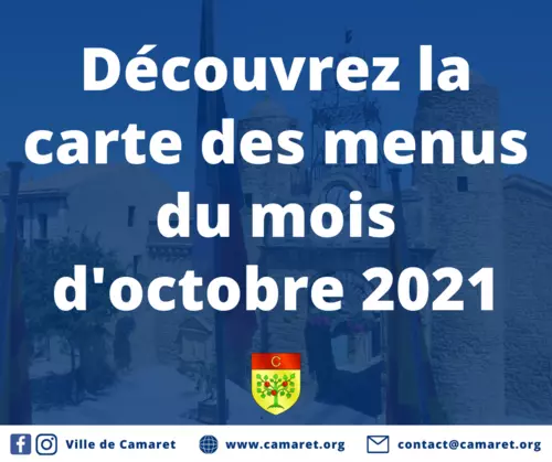 Découvrez la carte des menus du mois d'octobre 2021