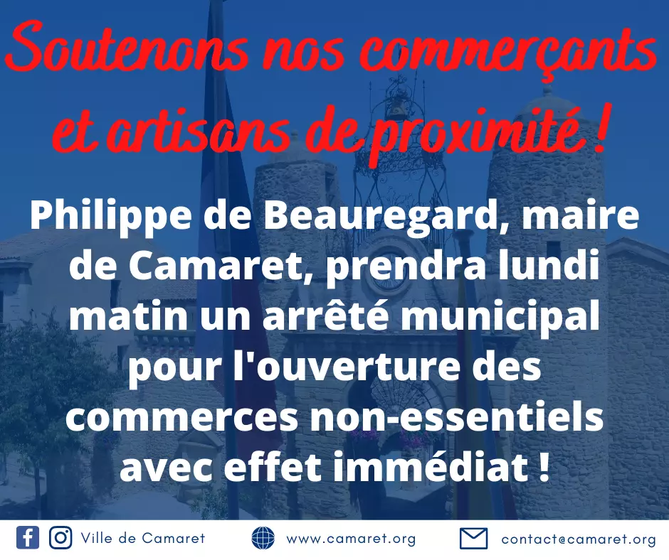 SOUTENONS NOS COMMERÇANTS ET ARTISANS DE PROXIMITÉ ! 